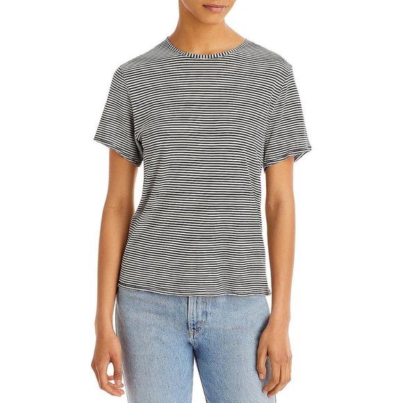 RAG & BONE Michal Linen Blend Striped Tee - NWT - XS - Picture 1 of 6